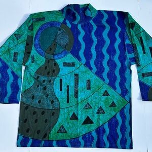 NEW 90’s VINTAGE GEOMETRIC LONG SLEEVE T-SHIRT